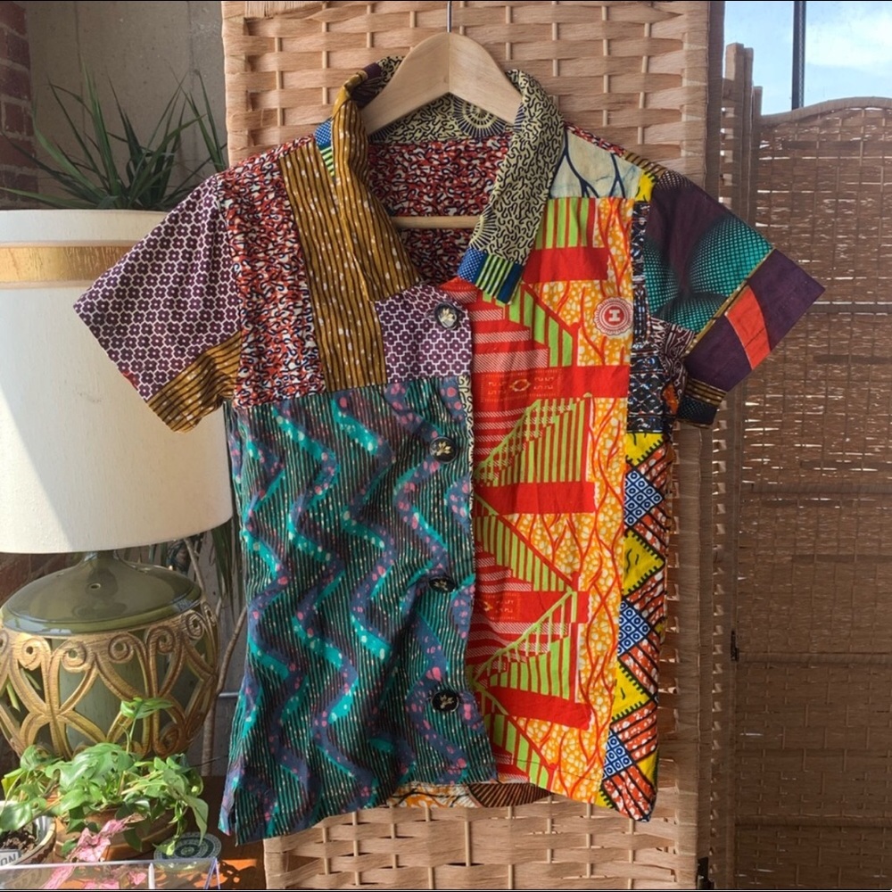 Tribal Buttondown with amazing bright pattern